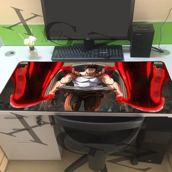 

XGZ Large Game Customized Mouse Pad Black Lock-edge Anime Muscle Boy Universal Computer Keyboard Table Mat Anti-slip XXL