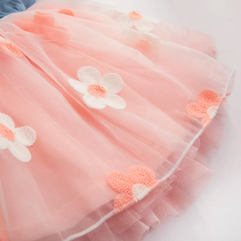 Новинка года, красивое газовое мини-платье принцессы для вечеринки, детское Ковбойское платье принцессы без рукавов с цветочным рисунком