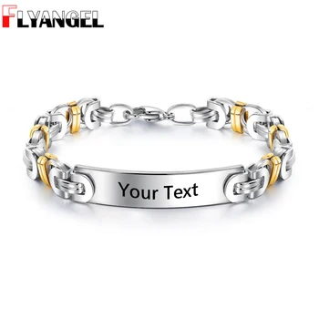 

FLYANGEL Personalized Bracelet Fashion Link Bracelet Accessories Man Women Jewelry For Lover Couples Valentine's Day Gifts