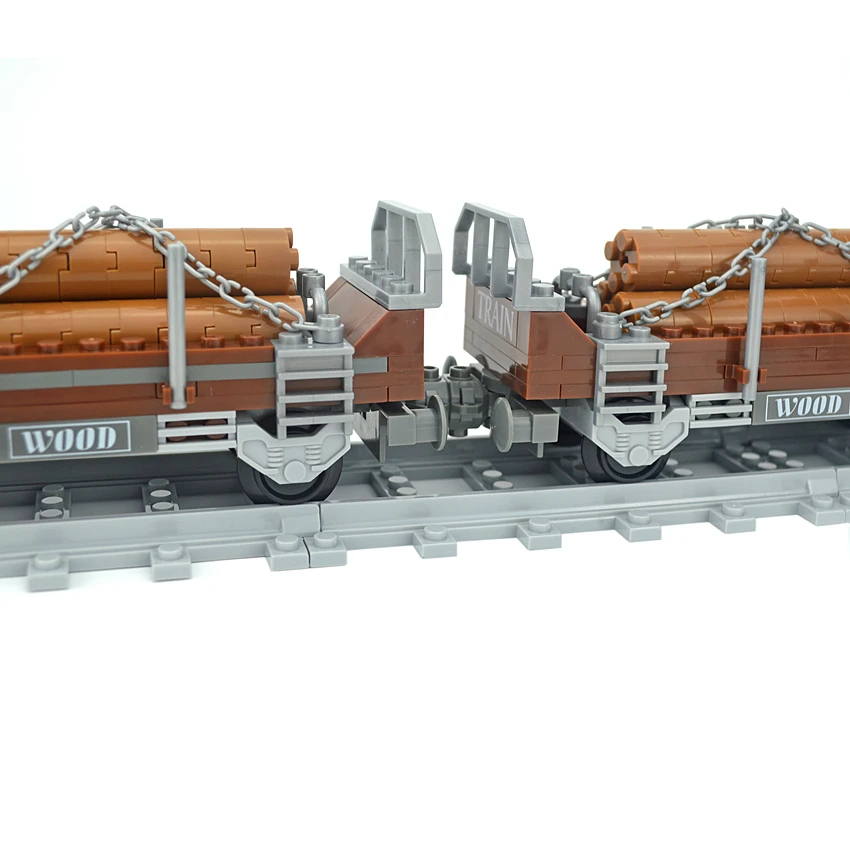 Building Blocks Train Model Sets Compatible All Brands Freight train Cars Construction Bricks Kits Rails City Tracks Toy For Kid