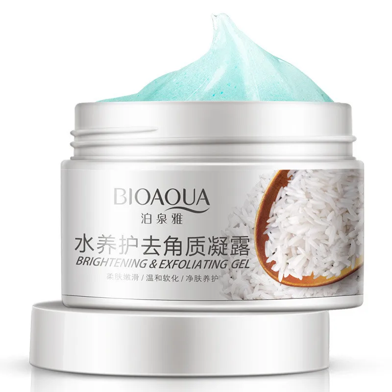 BIOAQUA Facial Cleanser Natural Facial Exfoliator Exfoliating Whitening Brightening Peeling Cream Gel Face Scrub Removal 100g shea butter body face facial scrub exfoliator exfoliating whitening brightening peeling visage cream exfoliant