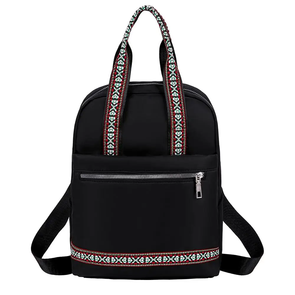 

Fashion Ethnic Zip Hand Back Bag for Women Large Capacity Backpack Nylon Rucksack Sac A Dos Mochila Feminina Mujer Sac A Main