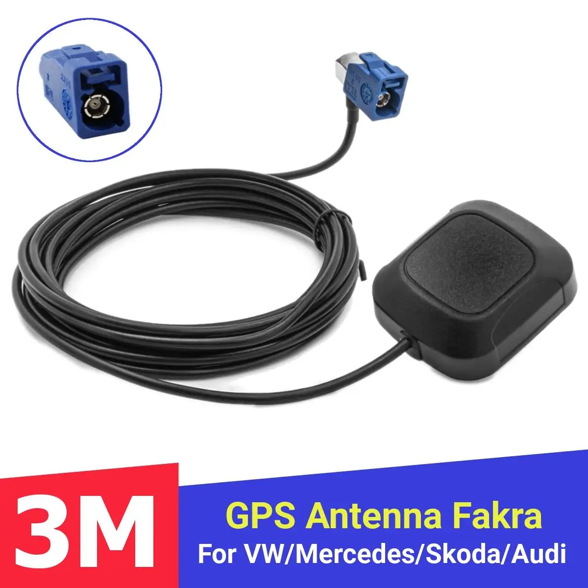 Antennas Active GPS Antenna Signal Amplifier Fakra MFD2 RNS2 RNS 510 MFD3 RNSE For VW For SKODA