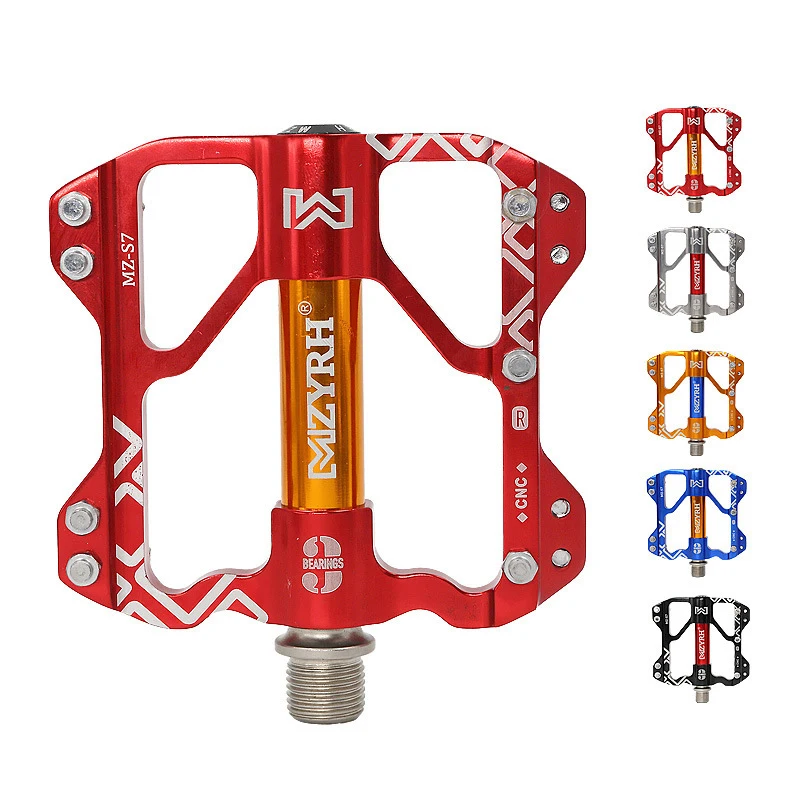cheap Ultra light Anti Slip pedal Mountain Bike Bicycle Pedals Nylon Fiber 5 Color Big Foot Road Bike Bearing Pedals Bicycle Bike Part