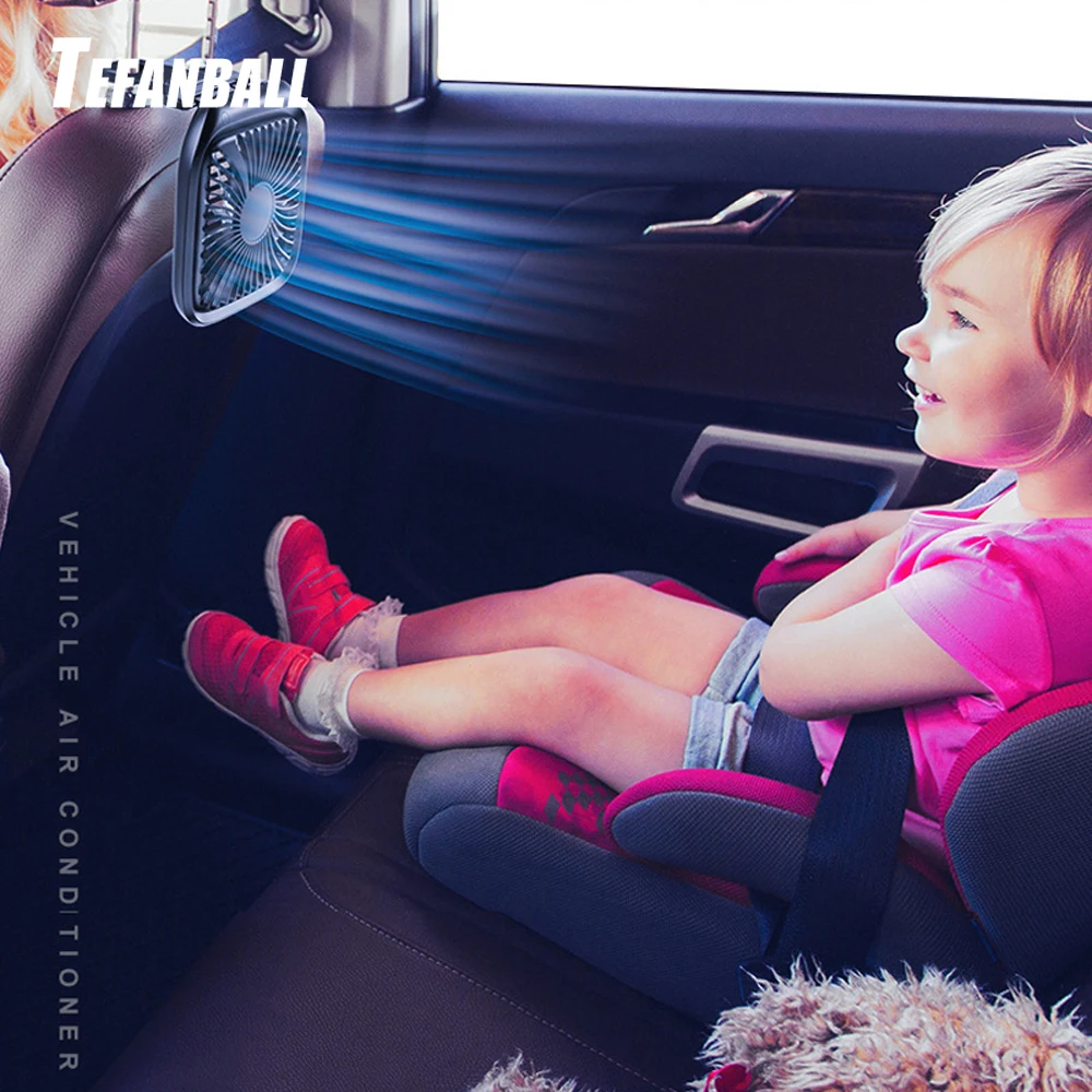 12V портативный мини складной авто вентилятор на заднем сиденье автомобильный
