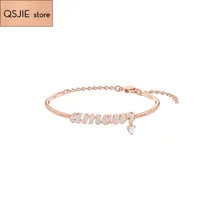 Высокое качество SWA любовные буквы браслет женский Романтический английский браслет французский браслет