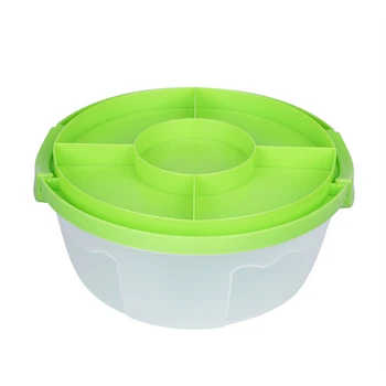 

10 Inch Portable Round Clear Cake Carrier Storage Container Server Locking Lid Latch Cover Handle