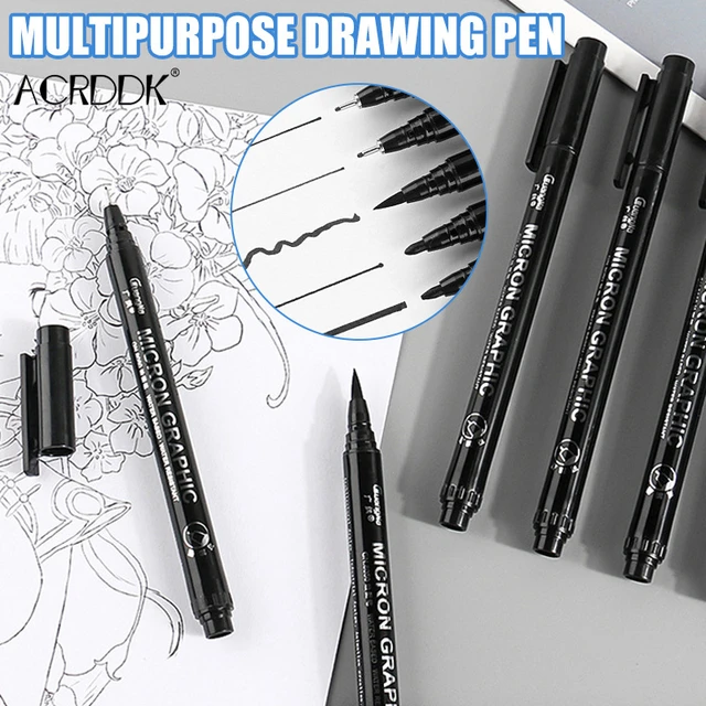 Willstar 8pcs Fineliner Pens Fine Line Drawing Pens Fine Tip Sketch Pen for Drawing Line Comic Anime Art