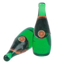 2 штуки 1/12 кукольный домик миниатюрная бутылка для фруктов кукольный домик аксессуары для дома бутылочки Кукольное украшение для дома детские игрушки сделай сам