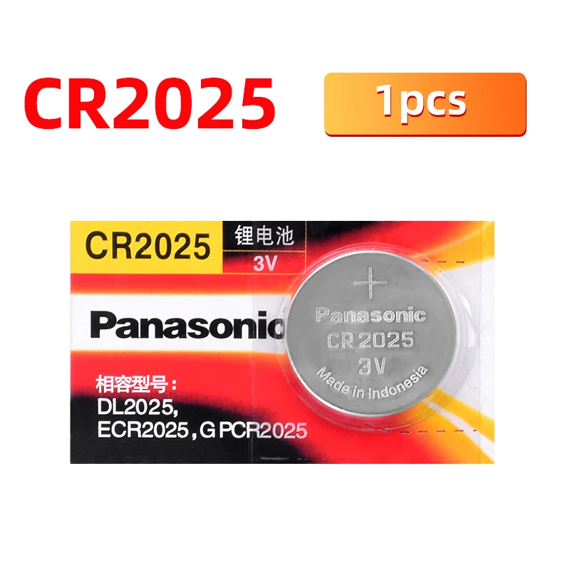 PANASONIC-pilas de botón cr2025, 1 unids/lote, 3V, batería de litio para reloj, calculadora de Control remoto, cr 2025