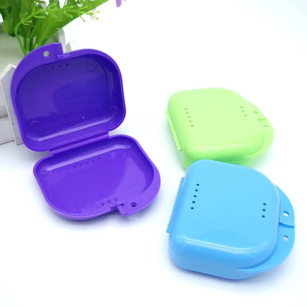 

Orthodontic Mouth Guard 1 Pc Denture Retainer Box Dental Storage Container Perforated Tooth Box Holder Holder Box Denture