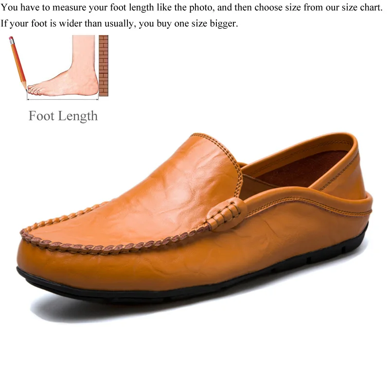 Мужские лоферы; кожаная мужская повседневная обувь; zapatos de hombre mocasines; слипоны; цвет белый, черный; сезон весна-осень; buty meskie; большие размеры 46, 47 - Цвет: Yellow