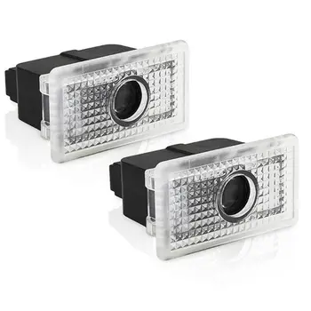 

HOT sale 2Pcs Car LED 3D Shadow Light welcome light Decorative Signal Lamp For Tesla MODEL 3 MODEL X dropshipping