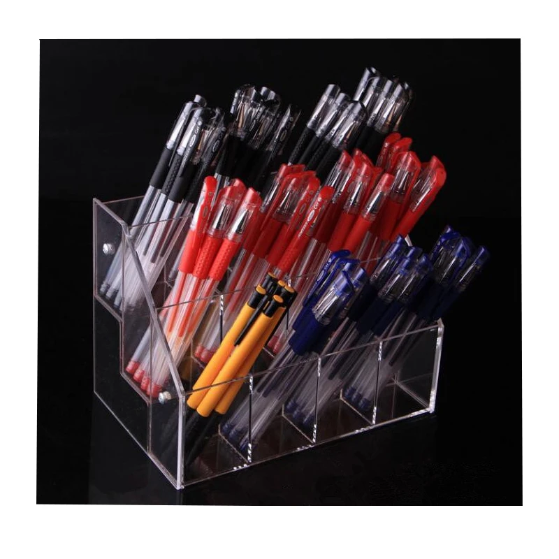 2/3/4 layers pen storage rack clear acrylic Eyeshadow Pencil holder stand colour pen cosmetics  Lipstick nail polish display box 30 bottles nail polish acrylic makeup cosmetic 3 tiers clear organizer lipstick jewelry display stand holder nail polish rack