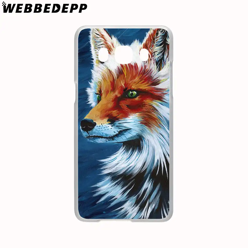 webbedepp fox sleeping in the snow hard cover case for samsung