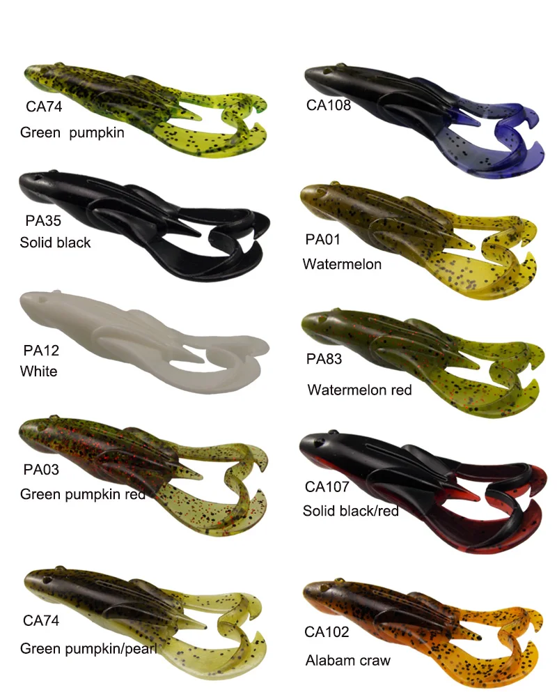 Фото ESFISESFISHING Flapper Frog, 75 мм, 6 шт., топ, для воды, Pesca, мягкие, Silcone, наживка Isca, искусственные рыболовные приманки, снасти, воблеры, двойные хвосты №4