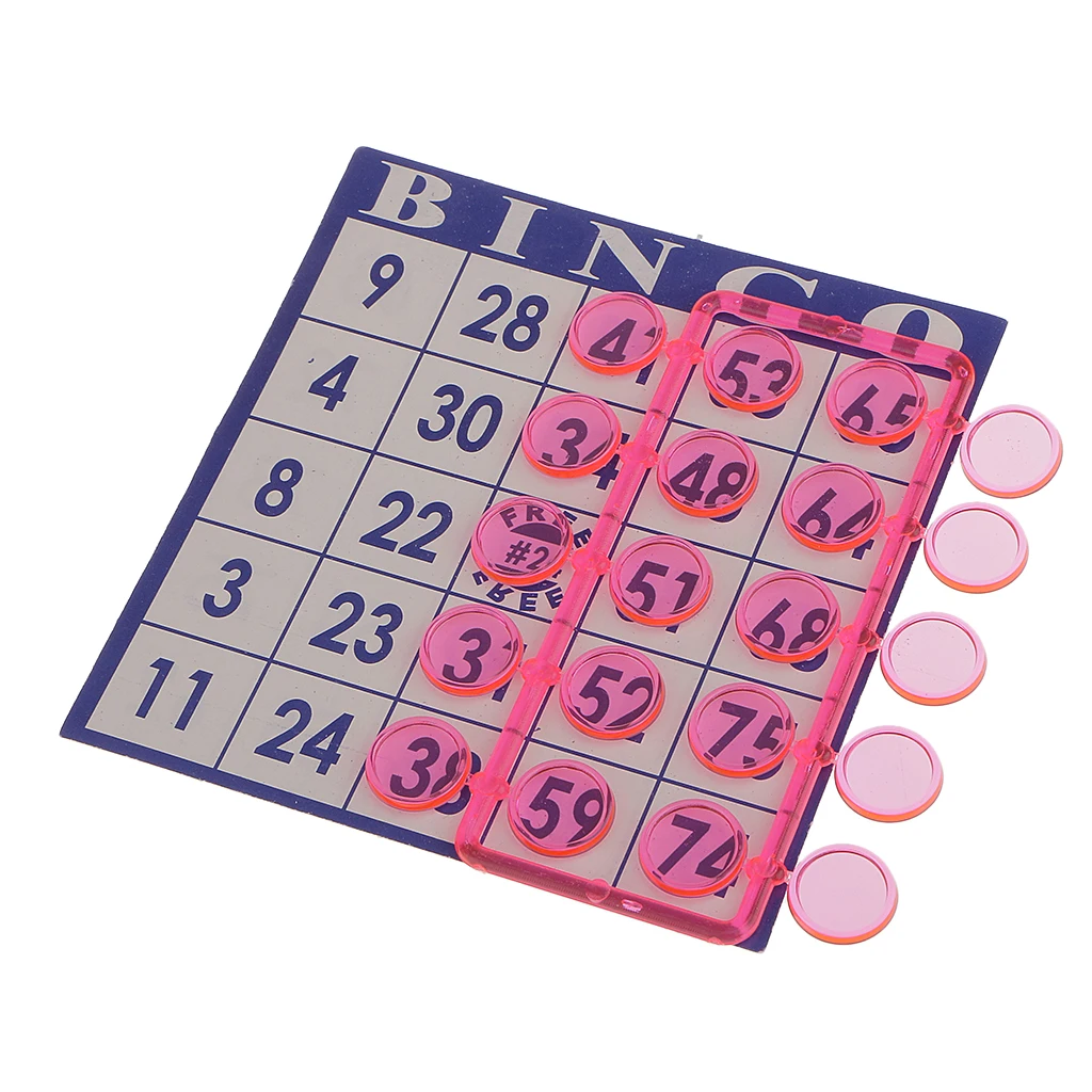 Party Bingo Game Bingo Chips with Machine Full Set Family Time Leisure Recreation Game Toy