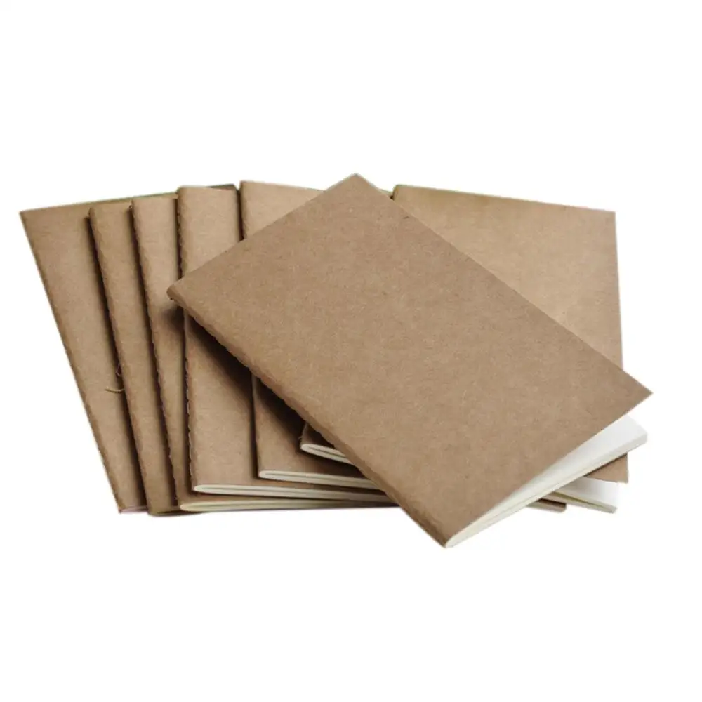 

Retro Vintage Kraft Cover Blank Paper Sketchbook MiniJournal Diary Notebook journal planner diary