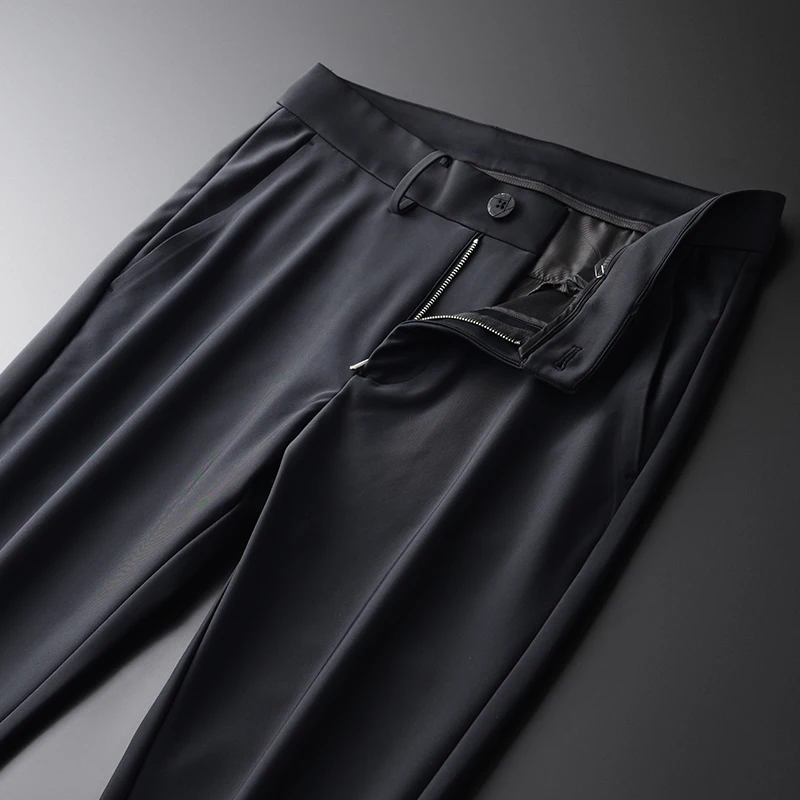 Minglu двойные композитные мужские брюки Роскошные теплые и удобные мужские брюки осенние и зимние простые деловые мужские брюки