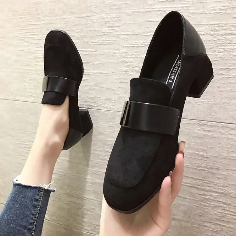 

Shoes Square Toe Shallow Mouth Oxfords Women's Casual Female Sneakers Flats Modis British Style Retro New Summer Leather Dress