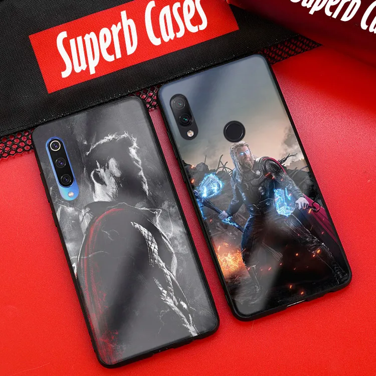 

God of Thunder Thor luxury phone case for Xiaomi mi 6 x 8 9 se mix 2 2s 3 redmi note 5 6 7 pro glass cover soft silicone shell