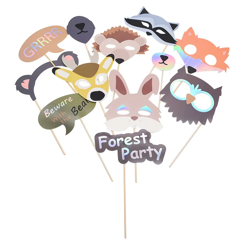 animal props Милые воздушные шары в виде животных, енота, лисы, ежика, фольгированные шары для леса, джунглей, тематическое украшение для вечеринки, дня рождения, Товары для детей - Цвет: animal props