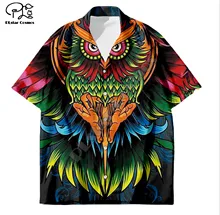 Hawaiian beach summer Fashion Short sleeve eagle Printed 3d Mens Shirt Harajuku Tee hip hop shirts style-5