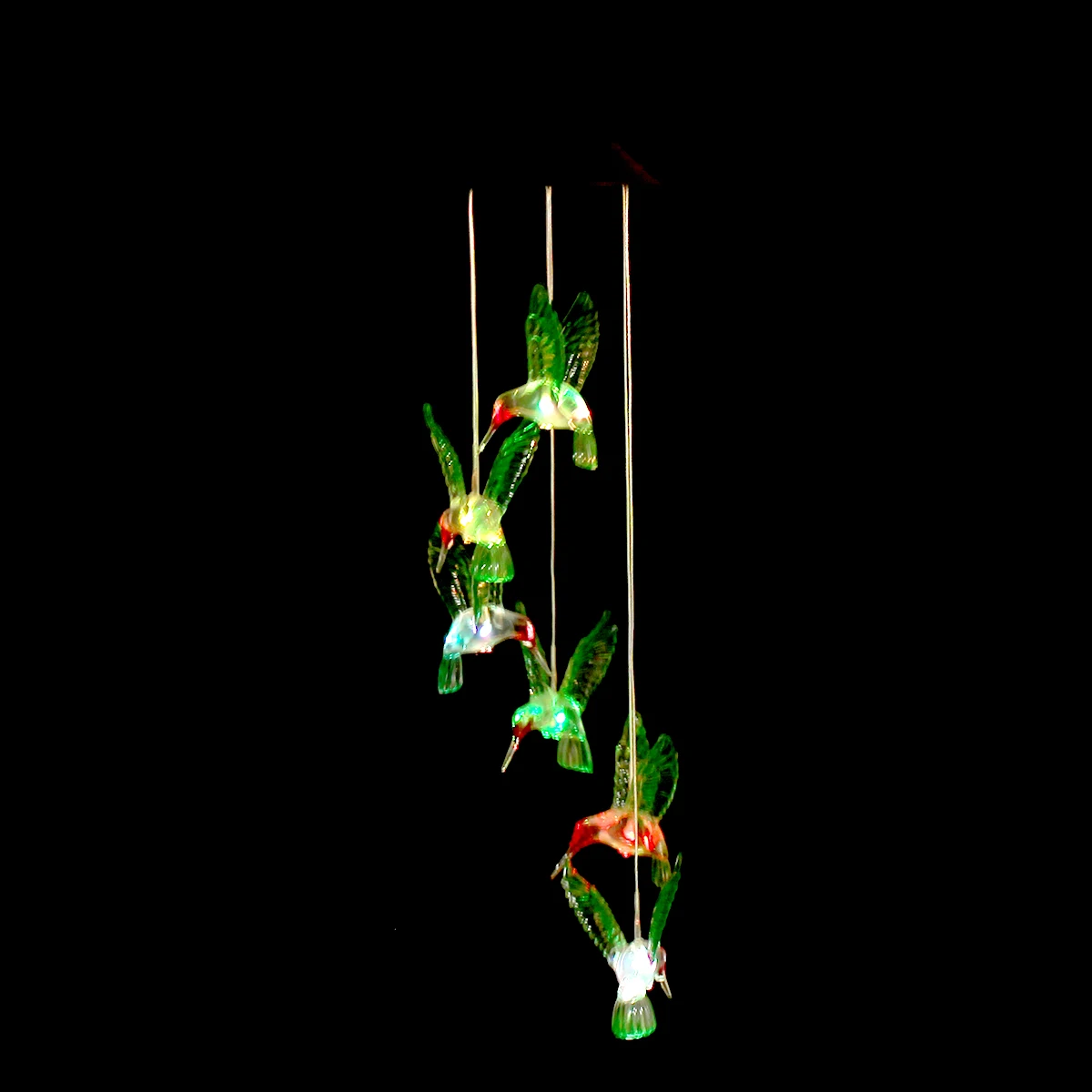 Солнечный Hummingbird свет ветра колокольчики лампа Изменение цвета болтающийся СВЕТОДИОДНЫЙ многоцветный Солнечный ветер Спиннер садовое украшение ночник