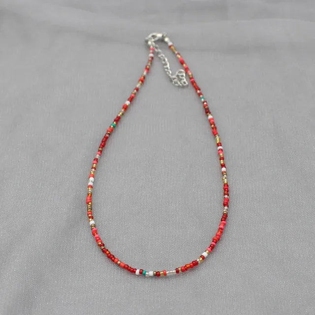 Collier ras du cou Simple en perles de rocaille pour femmes, Collier de bohème coloré fait à la main, cadeau de bijoux