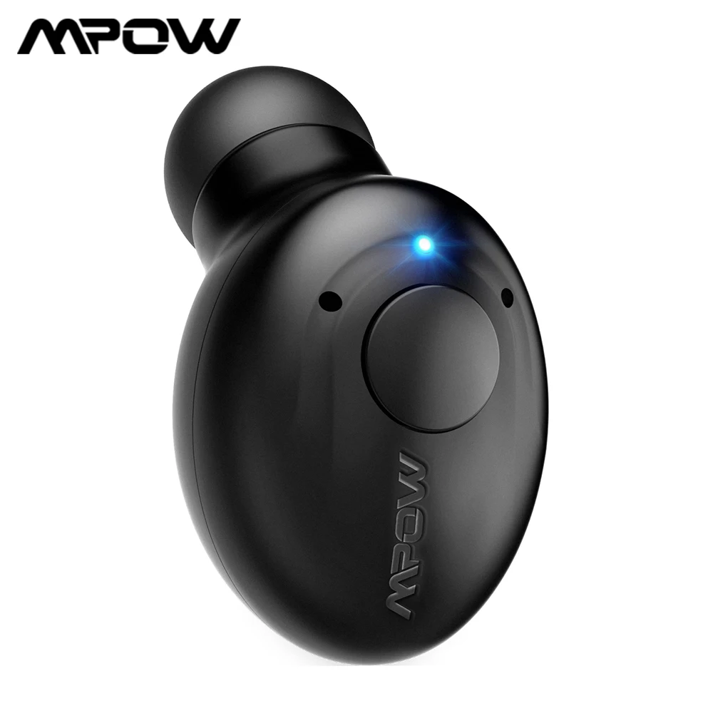 Mpow EM16 Mini Bluetooth Earphone Upgraded CVC8.0 Noise Reduction Earpiece with Mic 10H Playing Time In-Ear Waterproof Headset