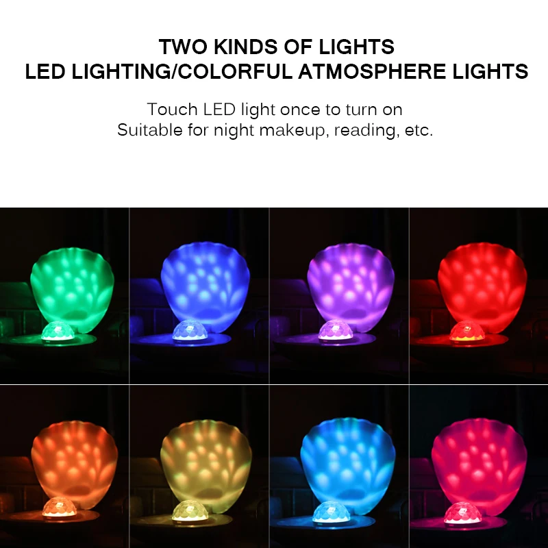 USB Led сцена с прожекторами для дискотеки лампы в виде ракушки Алмазный лазер проектор Эффект лампы светящееся Рождественское украшение для дома