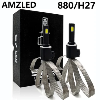 

AMZLED H27 880 881 Car LED headlight bulbs 6000K 12V 24V Auto Bulb for cars high beam dipped beam auto grade chips 72W Bright HI