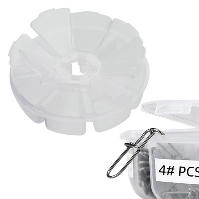 

Plastic Round 8 Grids Fishing Tackle Box Storage Case Holder Transparent Clear Bead Jewelry Boxes Organizers ZX00