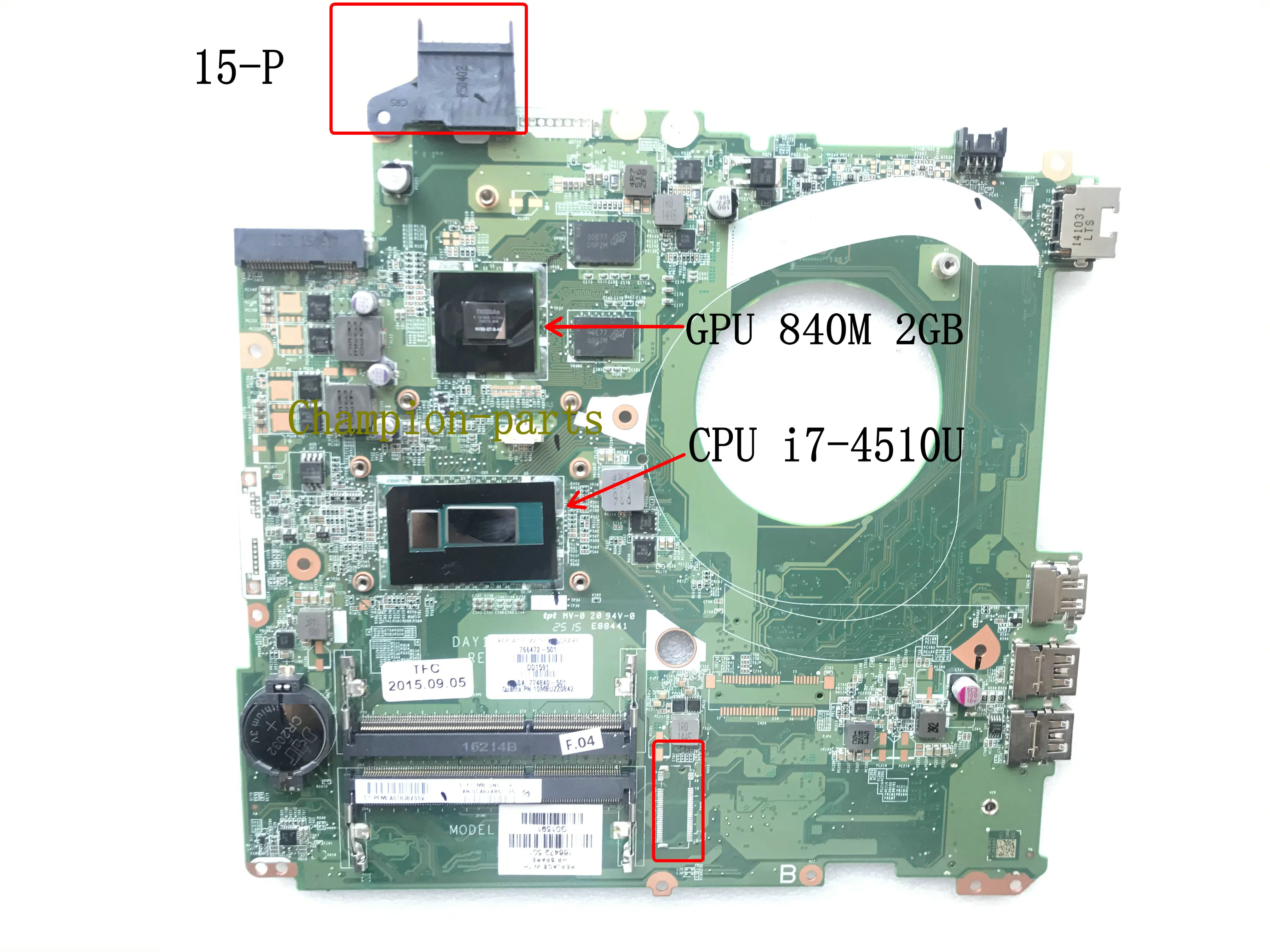 Быстрая доставка материнская плата DAY11AMB6E0 для ноутбука HP PAVILION 15-P графический