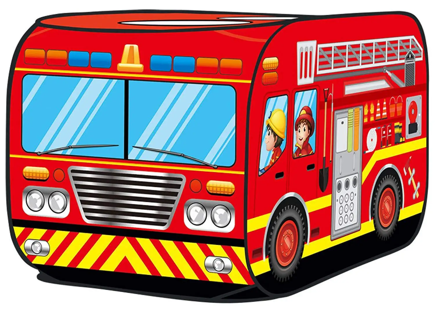 Kids Playhouse Children's Play Tent Firefighter Policemen Pretend Play Fire Truck  Car Design Kids Gamehouse Toy