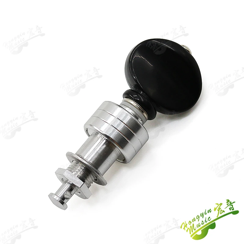 우쿨렐레 블랙 및 실버 업라이트 준 버튼 스트링 버튼, 와인더 악기 액세서리