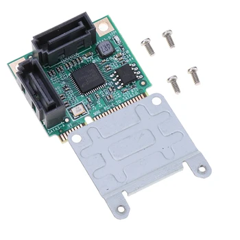 

2-in-1 Mini PCIE SATA 3.0 Hub Controller Adapter Splitter, 5Gbps PCI Express Card Expansion, for Desktop Computer Accessory Kit