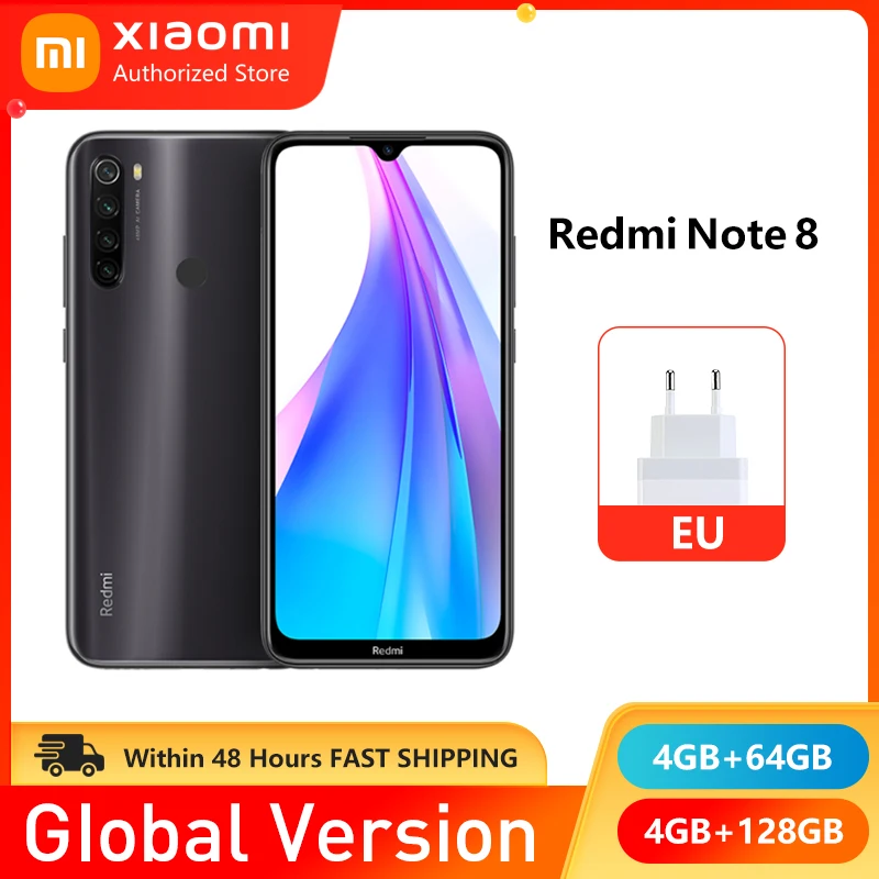 Global Version Xiaomi Redmi Note 8 2021 4GB RAM 64GB ROM Smartphone Octa Core Quick Charging 4000mAh 48MP Camera Note8