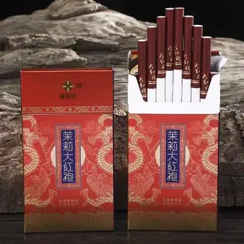 

10Packs Jasmine Flower with Rock Tea WuYi DaHongPao Smoke Tobacco Oolong Tea Cigarette Non-tobacco Products No Nicotine