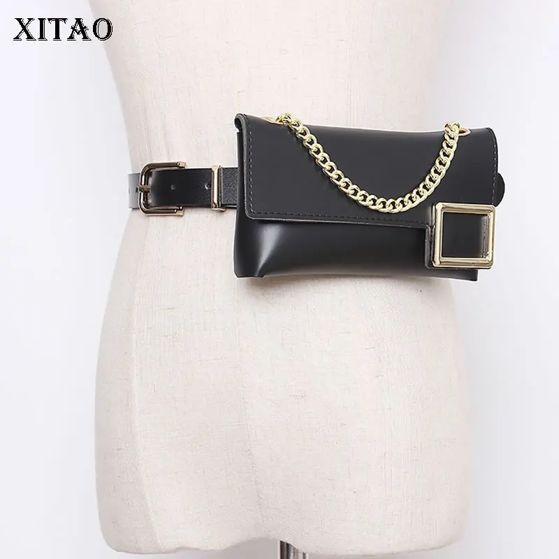 

XITAO Women Fashion New P U Belt 2020 New Spring Summer Retro Fashion Metal Geometric Decorative Belt Bag Wild Belt XJ3873