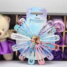 Disney cartoon Frozen children hair clip doll accessories Elsa hair pin bow headwear girl birthday gift princess kid head clip