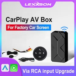 LEXXSON – boîtier universel CarPlay AV Android Auto, Plug and Play plus rapide, avec entrée RCA, mise à niveau, écran de voiture d'usine, commande vocale, SWC 