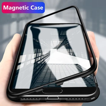 

Magnetic Case For Samsung Galaxy S20 Plus S10 S9 S8 A50 A30 A20E A70 A6 A7 A8 2018 A9 Note 10 Note 9 Tempered Glass Cover EEMIA