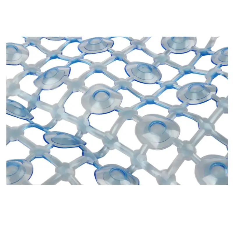 PVC Strong Non Slip Bathroom Bath Floor Shower Tub Mat Massage Pad Suction Cup blue