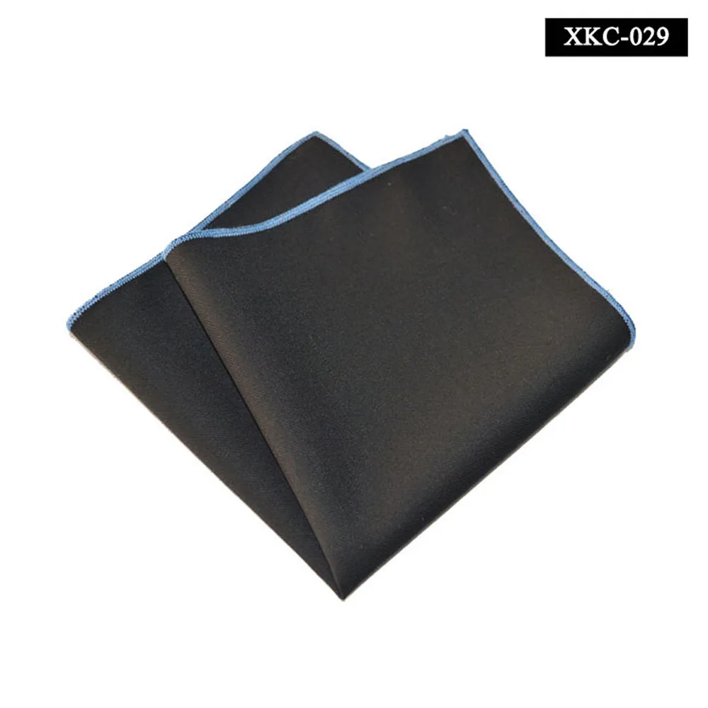 XKC029 Мужской, карманный, квадратный носовой платок с разноцветными краями, вечерние аксессуары - Цвет: XKC029