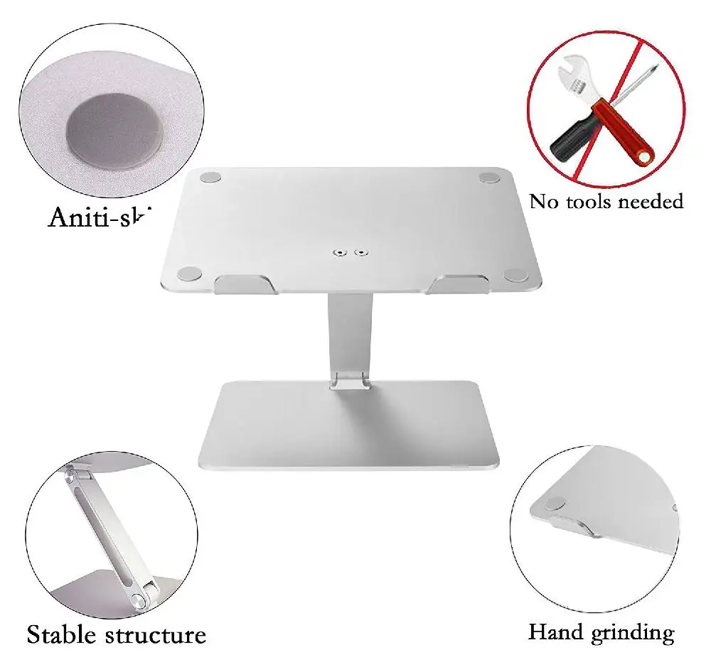 Алюминиевый сплав портативный ноутбук стенд Угол обзора/Высота Регулируемый качественный Кронштейн Поддержка 7,55-10,05 дюймов ноутбук