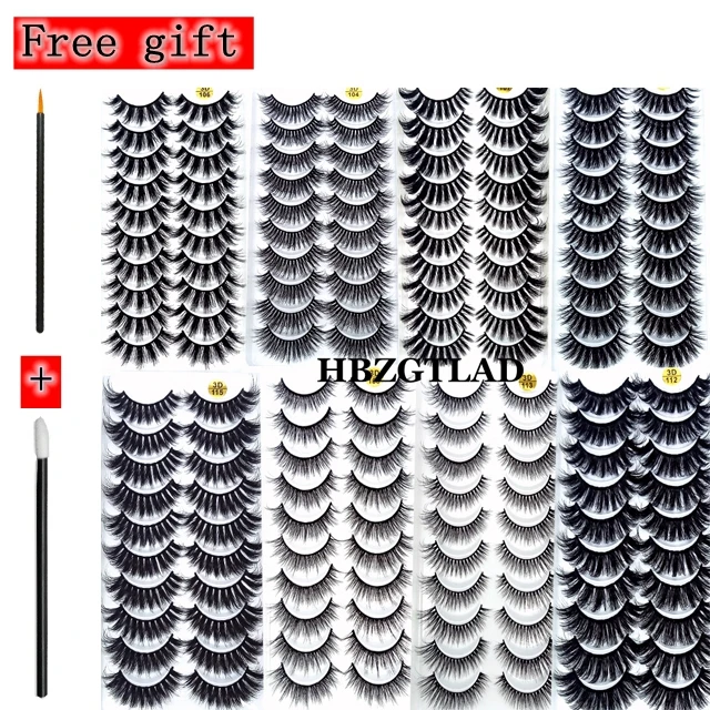 

NEW 10Pairs 3D Faux Mink Eyelashes Natural Thick Long False Eyelashes Dramatic Fake Lashes Makeup Extension Eyelashes maquiagem