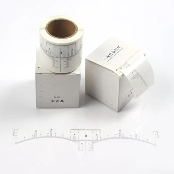 

50pcs/roll Disposable Permanent Makeup Microblading Eyebrow Stencil Ruler Tattoo Measure Stickers For Permanent Makeup