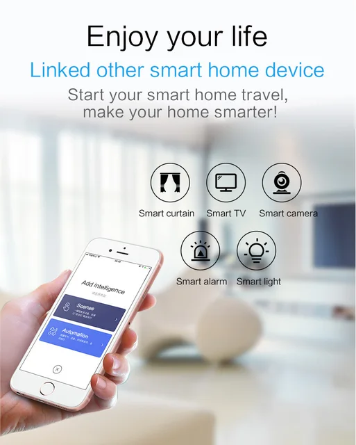 Tuya Smart WiFi Infrared Detectors Motion Sensor Alarm Compatible With Tuyasmart APP Smart Life APP 2