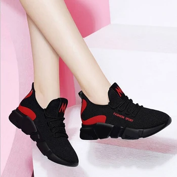 

2020 Fashion Running Shoes Spring Autumn New Ladies Sneakers Casual Sport Walking Shoes Breathable Hollow Mesh Flat Shoes